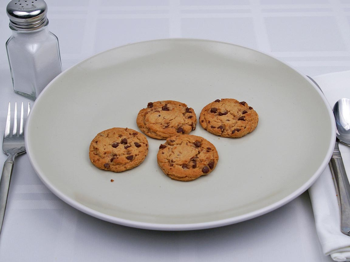 Calories in 4 cookie(s) of Chocolate Chip Cookie - Sugar Free