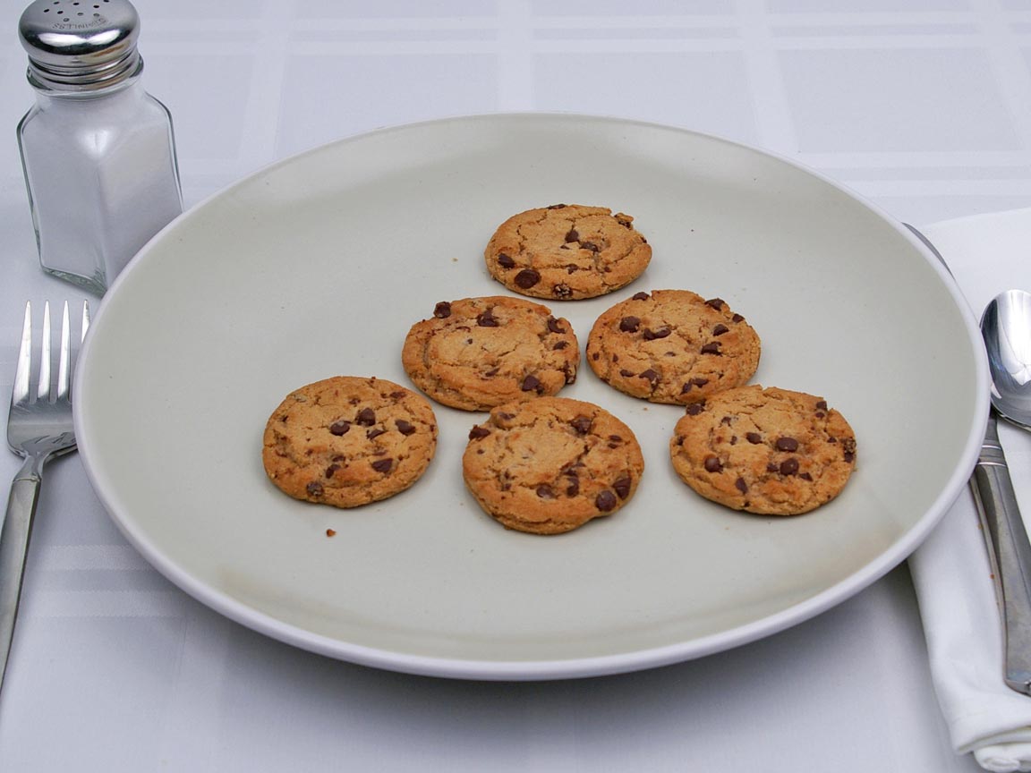 Calories in 6 cookie(s) of Chocolate Chip Cookie - Sugar Free