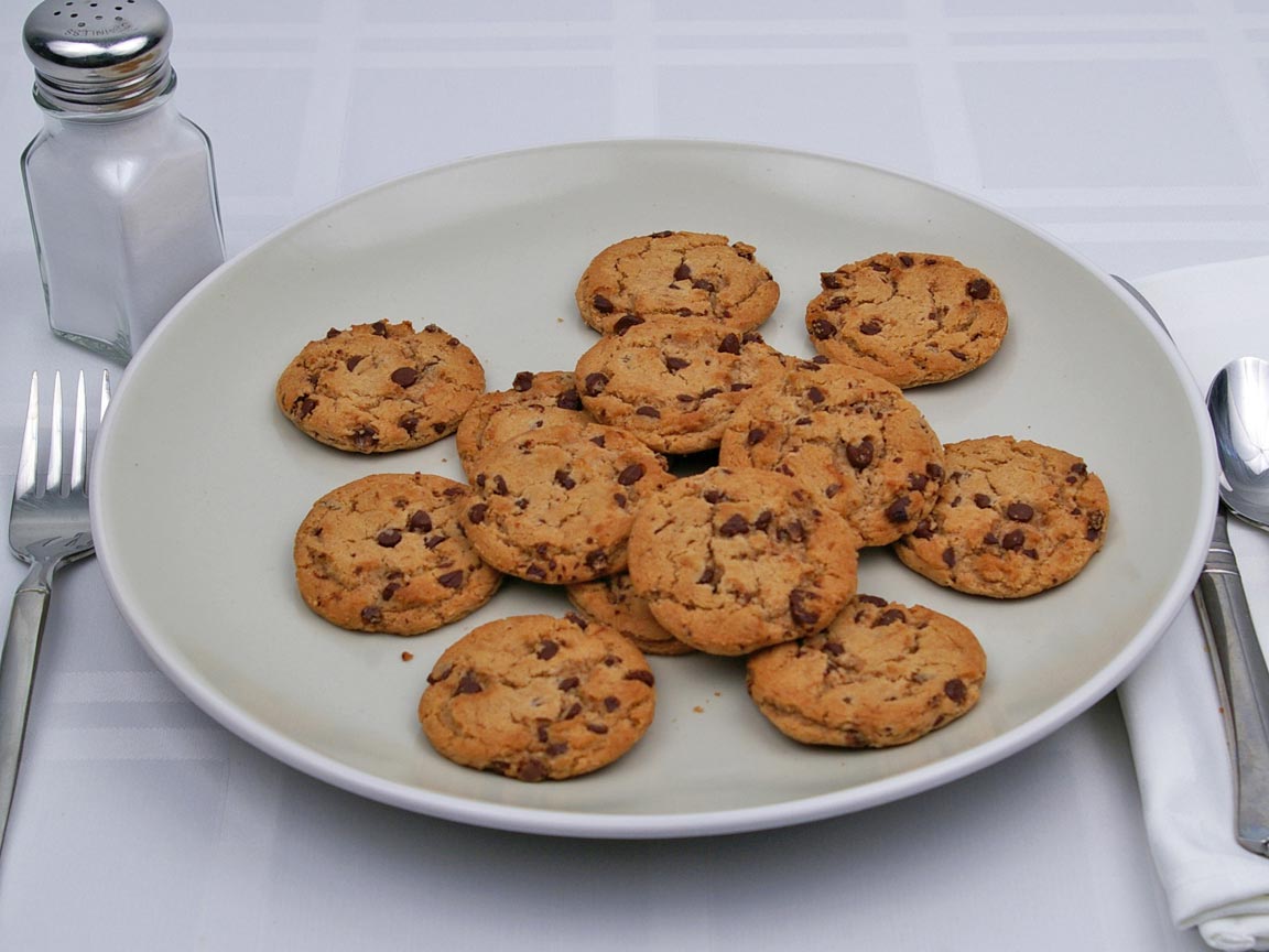 Calories in 14 cookie(s) of Chocolate Chip Cookie - Sugar Free