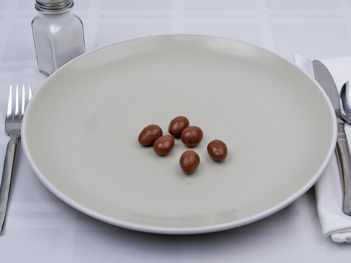 Calories in 6 piece(s) of Milk Chocolate Covered Almonds