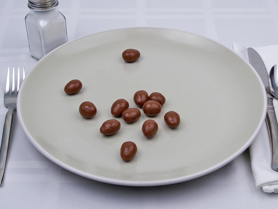 Calories in 12 piece(s) of Milk Chocolate Covered Almonds
