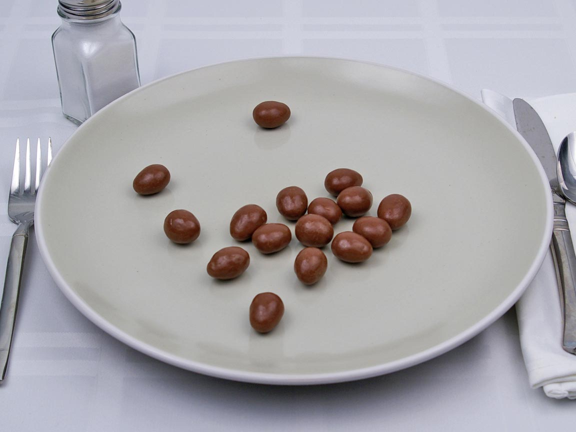 Calories in 16 piece(s) of Milk Chocolate Covered Almonds