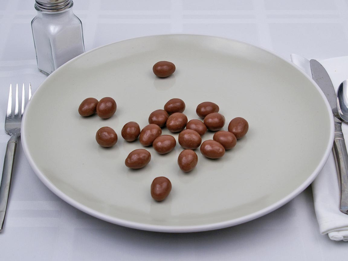 Calories in 20 piece(s) of Milk Chocolate Covered Almonds