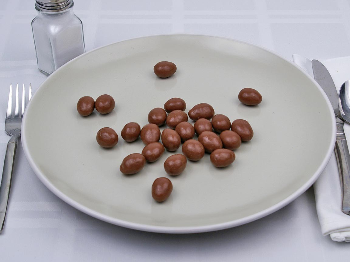 Calories in 24 piece(s) of Milk Chocolate Covered Almonds