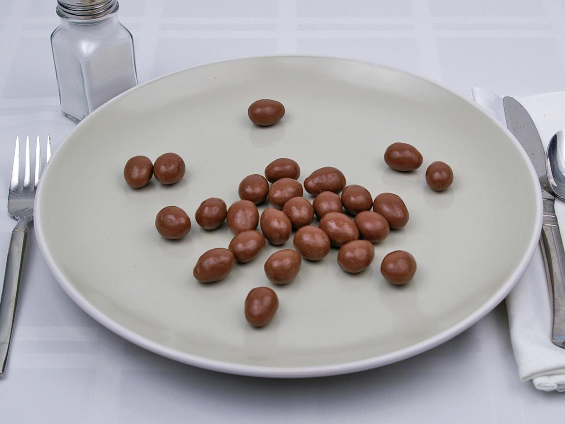 Calories in 26 piece(s) of Milk Chocolate Covered Almonds