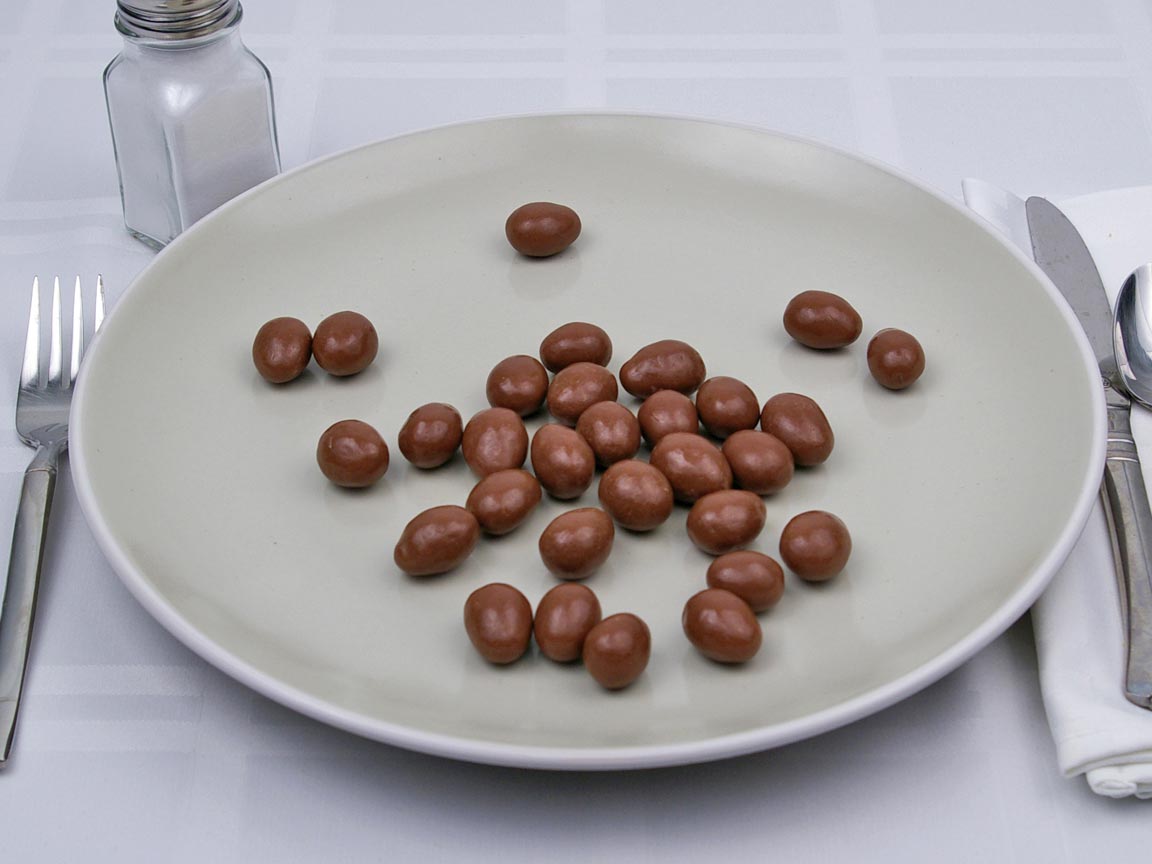 Calories in 30 piece(s) of Milk Chocolate Covered Almonds