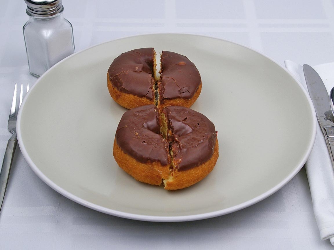 Calories in 2 donut(s) of Chocolate Iced Donut