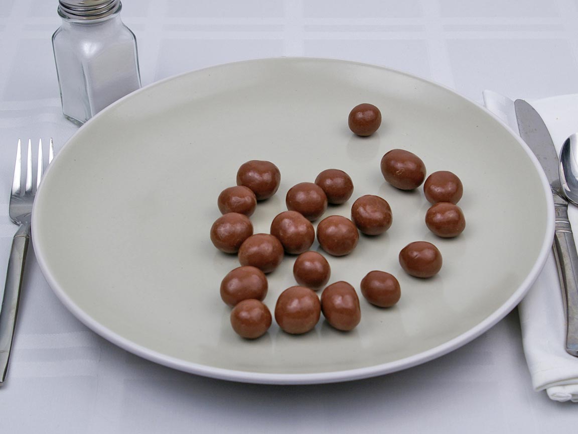 Calories in 20 piece(s) of Milk Chocolate Covered Macadamia Nuts