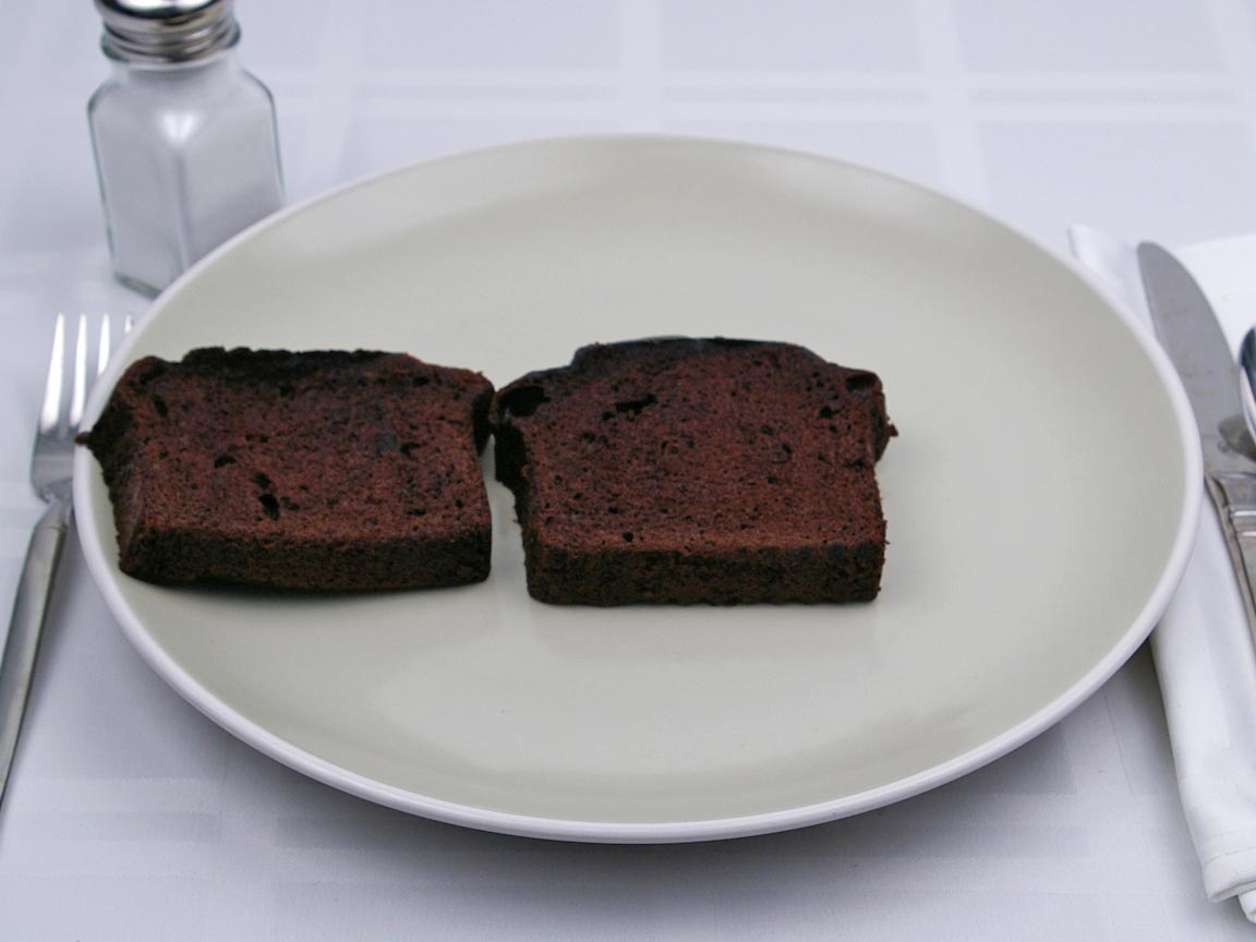 Calories in 2 slice(s) of Chocolate Loaf Cake