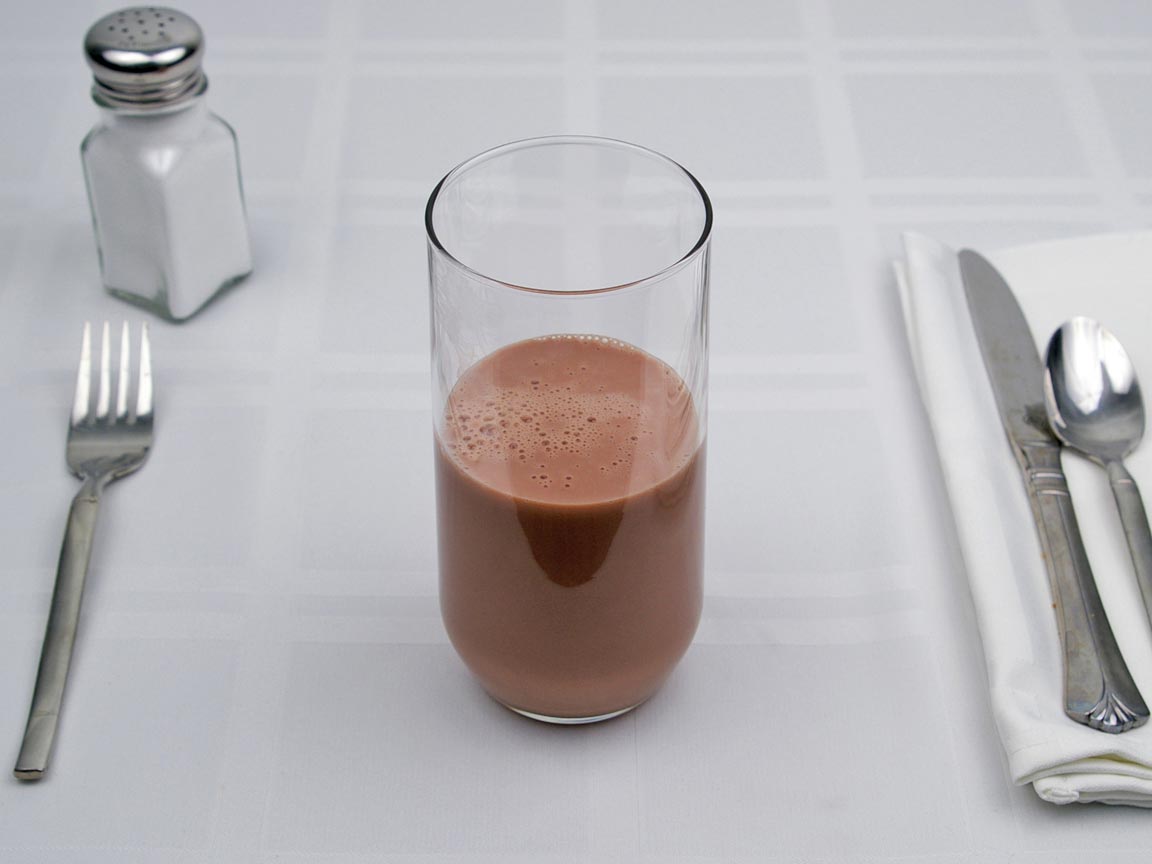 Calories in 10 fl oz(s) of Chocolate Milk 2% - Avg