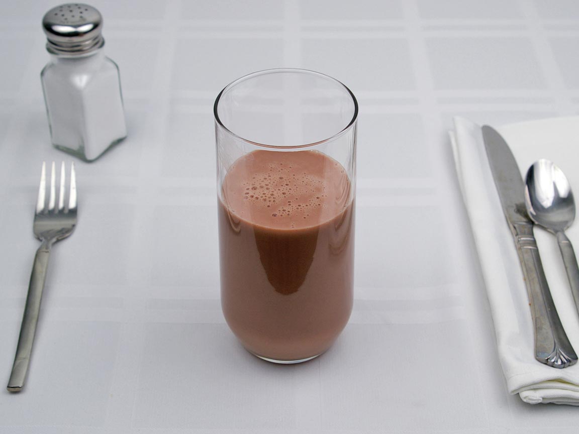 Calories in 12 fl oz(s) of Chocolate Milk 1% - Avg