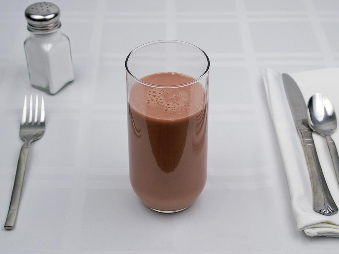 Calories in 14 fl oz(s) of Chocolate Milk 1% - Avg