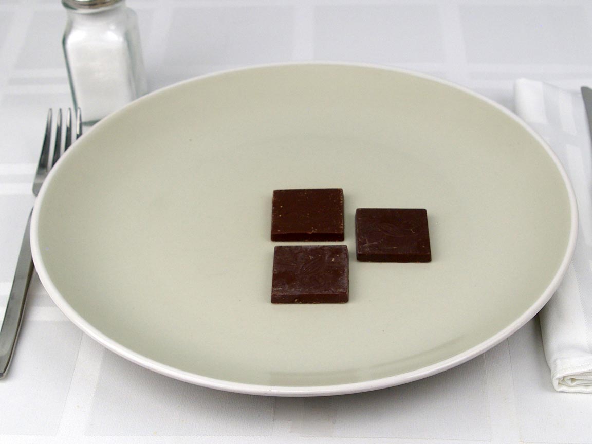 Calories in 3 piece(s) of Chocolate Square - Sugar Free