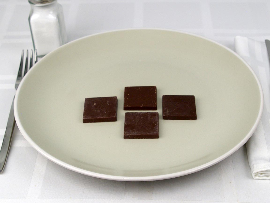 Calories in 4 piece(s) of Chocolate Square - Sugar Free