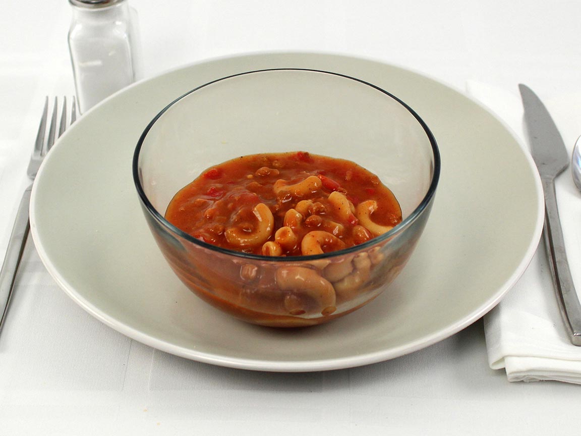 Calories in 1.25 cup(s) of Chunky Chili Mac Soup