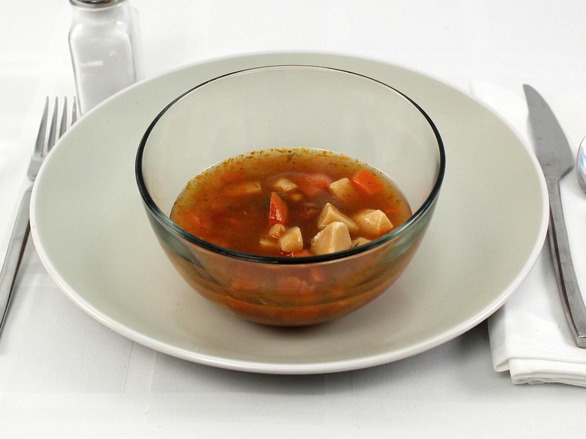 Calories in 1 cup(s) of Chunky Vegetable Beef Soup
