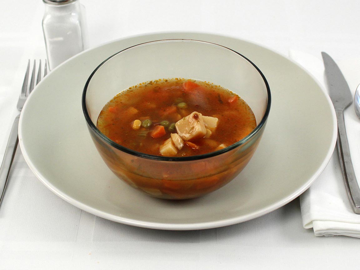 Calories in 1.5 cup(s) of Chunky Vegetable Beef Soup
