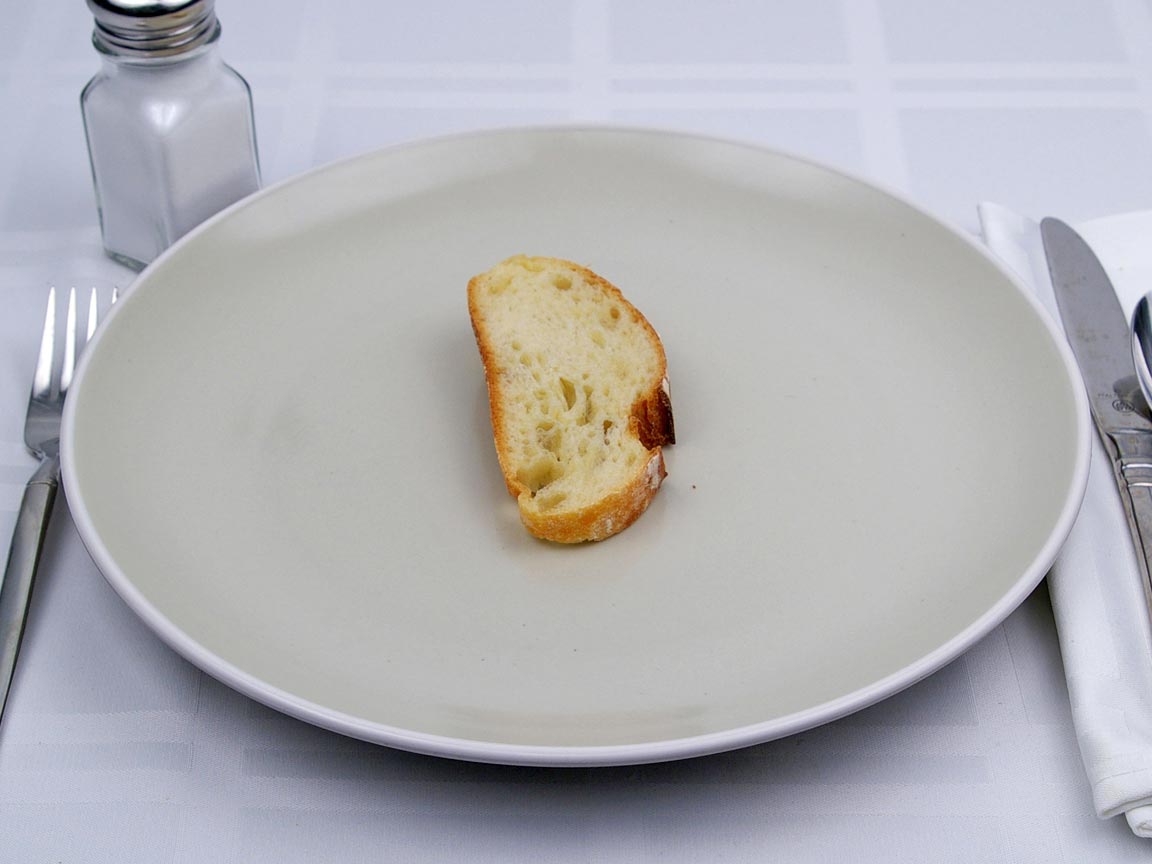 Calories in 1 slice(s) of Ciabatta Bread - Sliced
