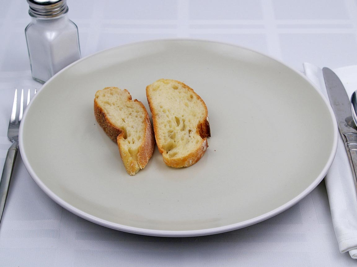 Calories in 2 slice(s) of Ciabatta Bread - Sliced