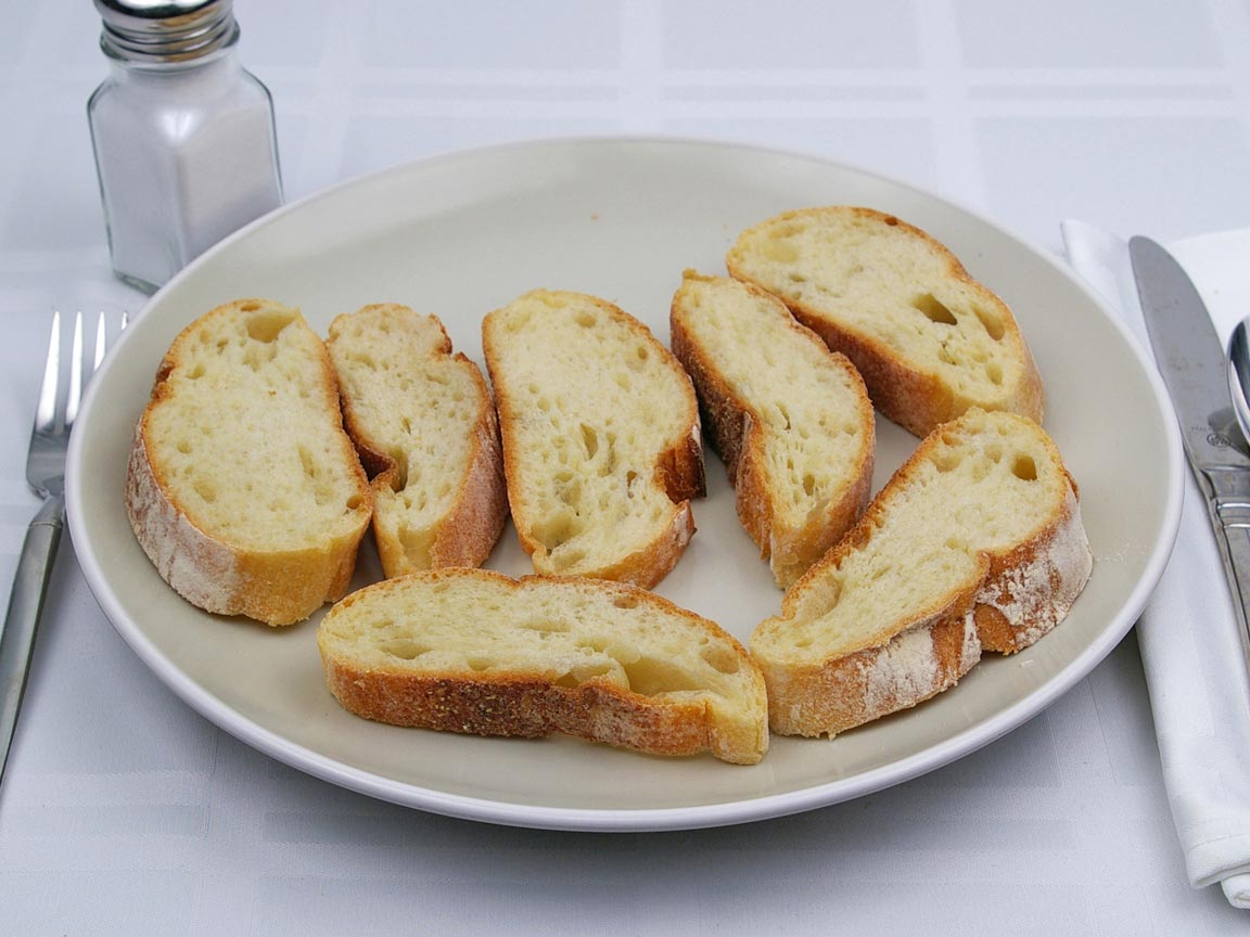 Calories in 7 slice(s) of Ciabatta Bread - Sliced