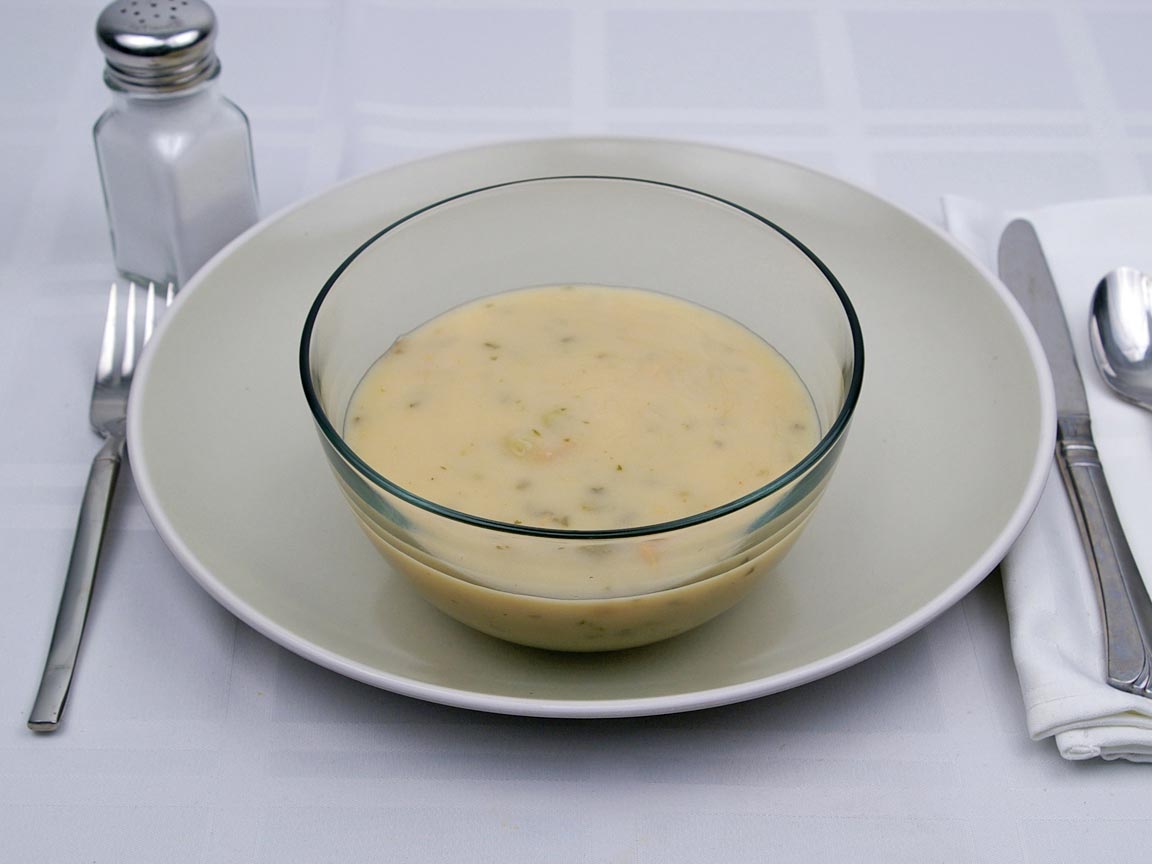 Calories in 1.5 cup(s) of Clam Chowder Soup - New England