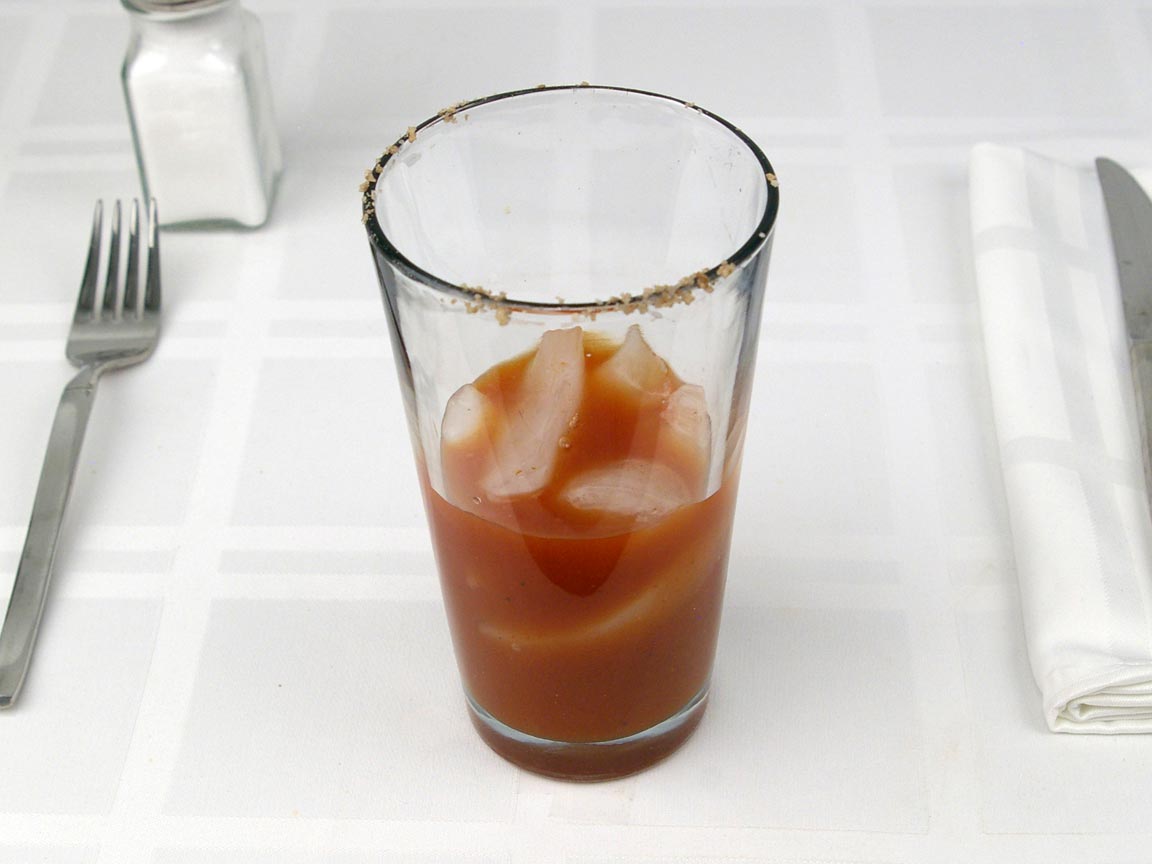 Calories in 124 grams of Bloody Mary Cocktail