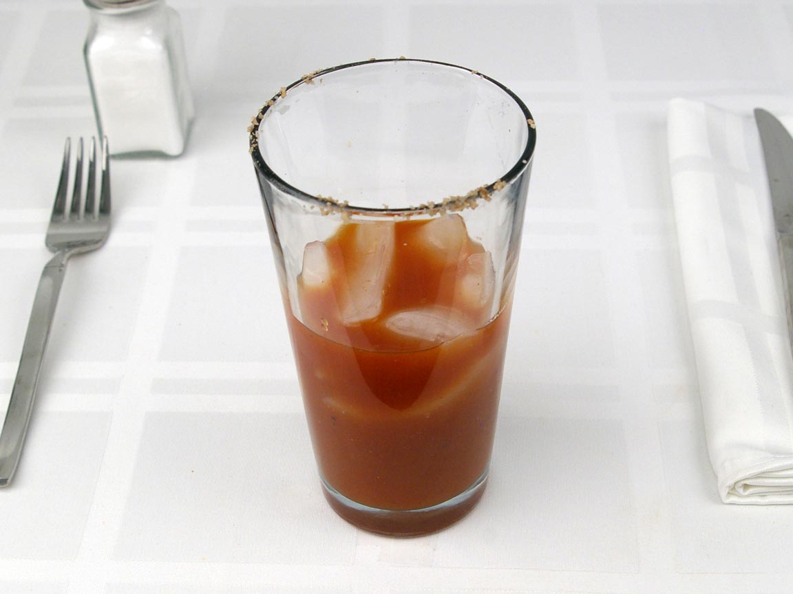 Calories in 155 grams of Bloody Mary Cocktail