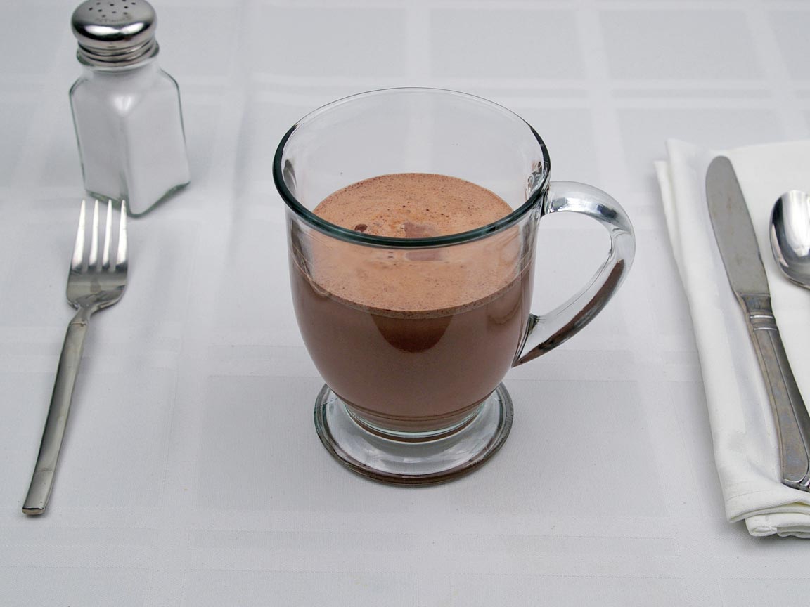 Calories in 10 fl oz(s) of Cocoa (Hot Chocolate) -  Non Fat Milk
