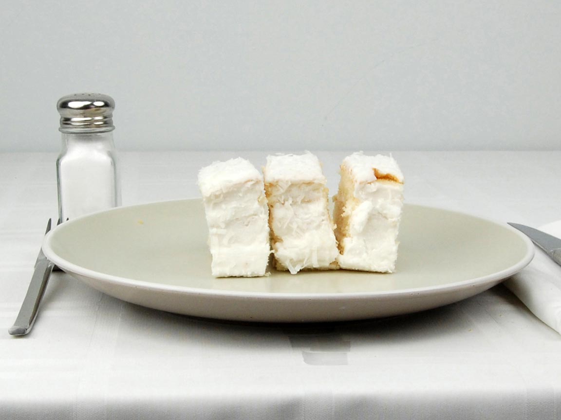 Calories in 3 piece(s) of Coconut Cake