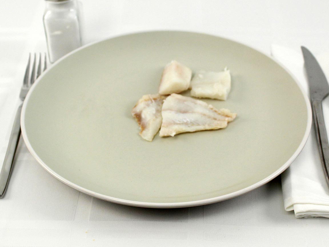 Calories in 56 grams of Cod Fish Steamed No Fat Added