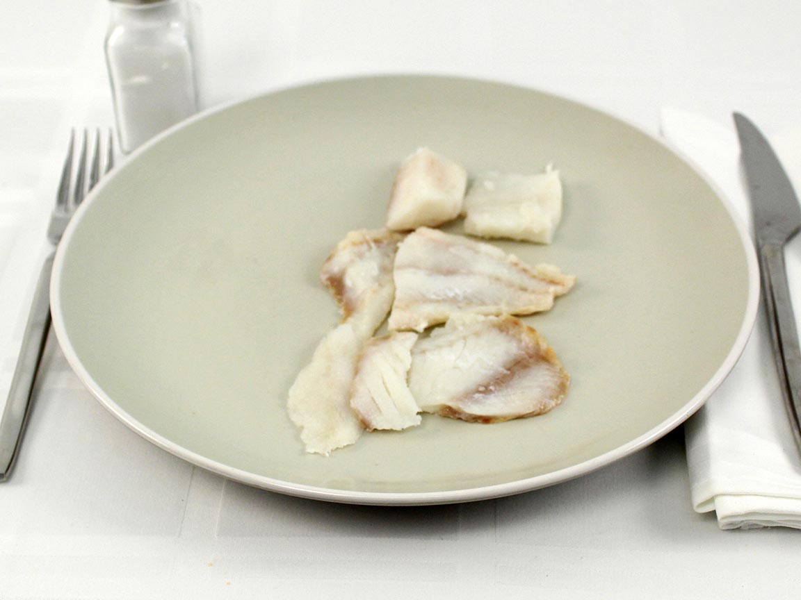 Calories in 85 grams of Cod Fish Steamed No Fat Added