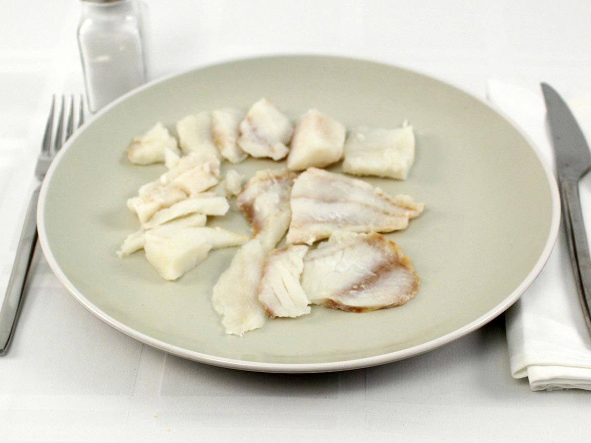 Calories in 141 grams of Cod Fish Steamed No Fat Added