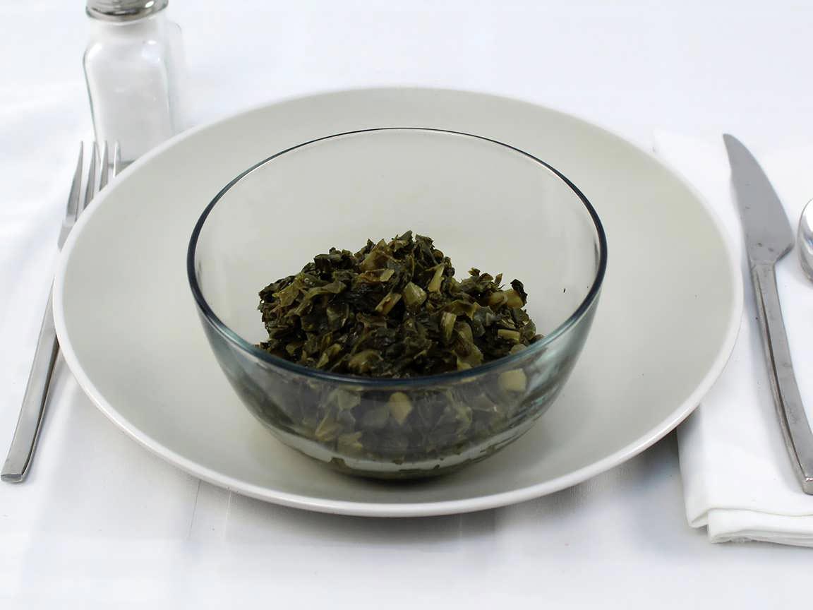 Calories in 1.25 cup(s) of Collard Greens Canned