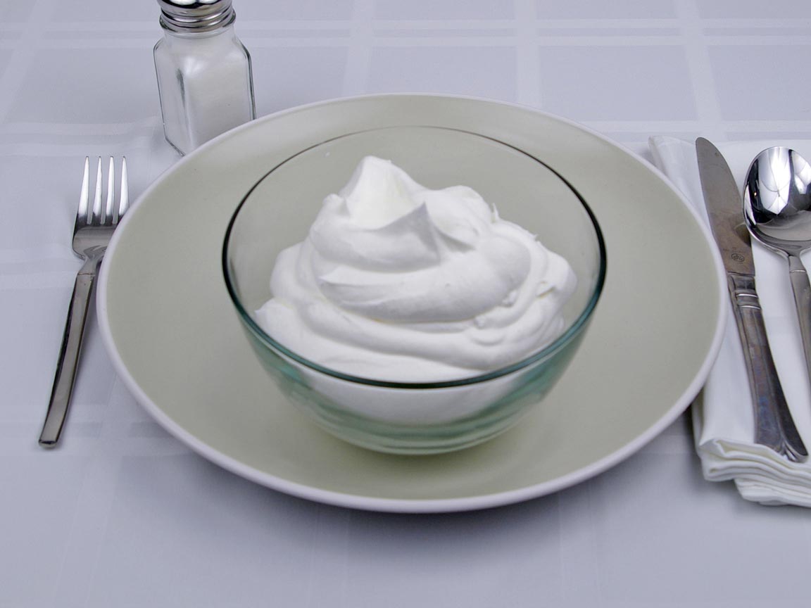 Calories in 2.5 cup(s) of Whipped Topping - Cool Whip - Lite