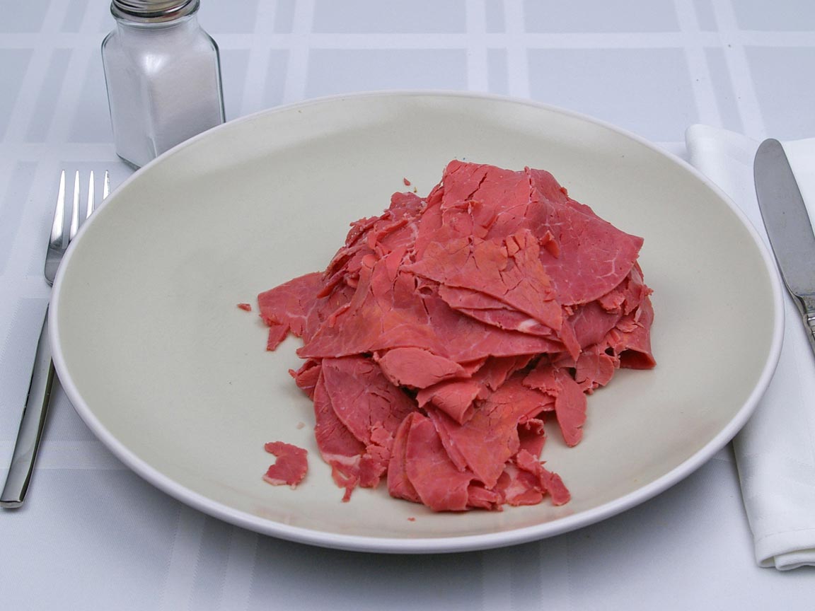 Calories in 198 grams of Corned Beef - Deli Sliced