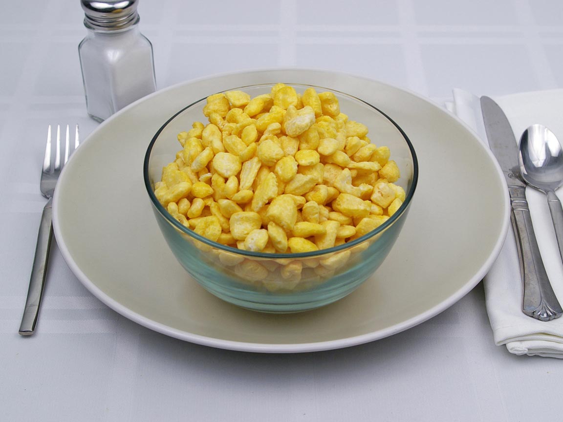 Calories in 3 cup(s) of Puffed Corn Cereal - Corn Pops