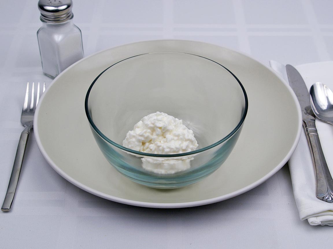 Calories in 0.5 cup(s) of Cottage Cheese - Nonfat