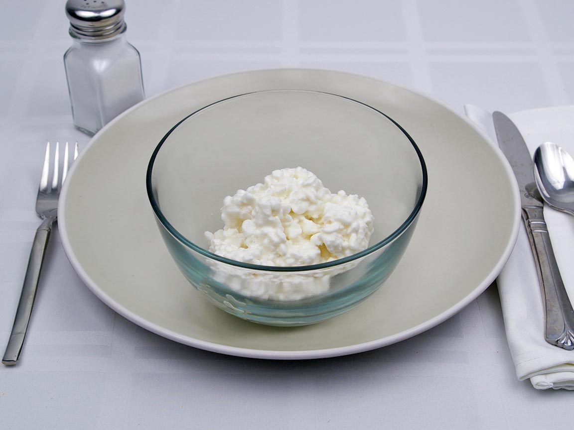 Calories in 0.88 cup(s) of Cottage Cheese - 1%