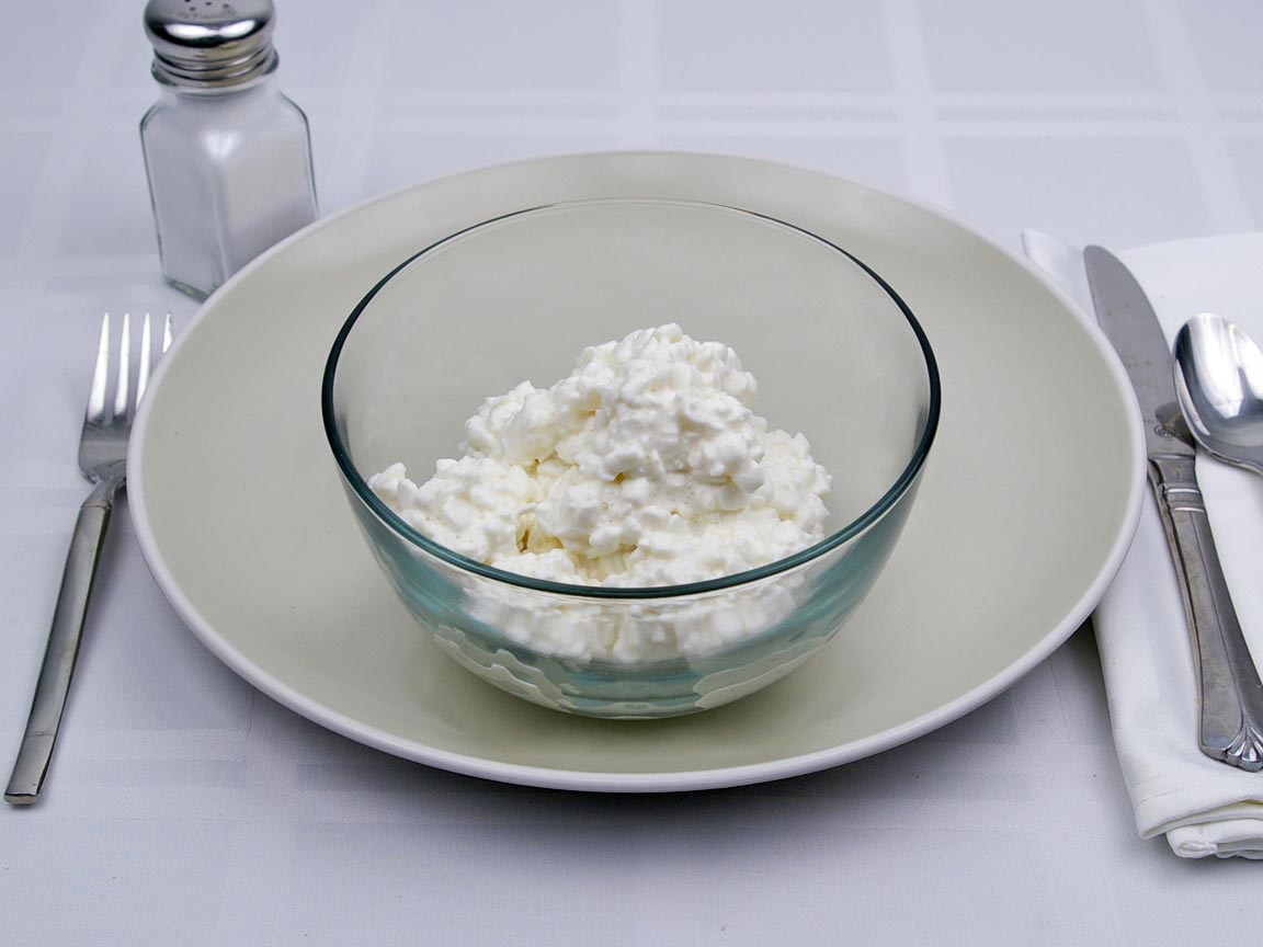 Calories in 1.5 cup(s) of Cottage Cheese - Nonfat
