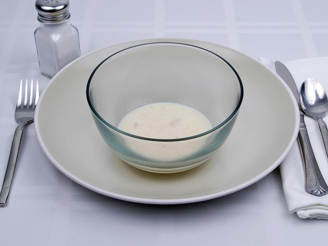Calories in 0.25 cup(s) of Cream of Potato Soup - 2% Milk