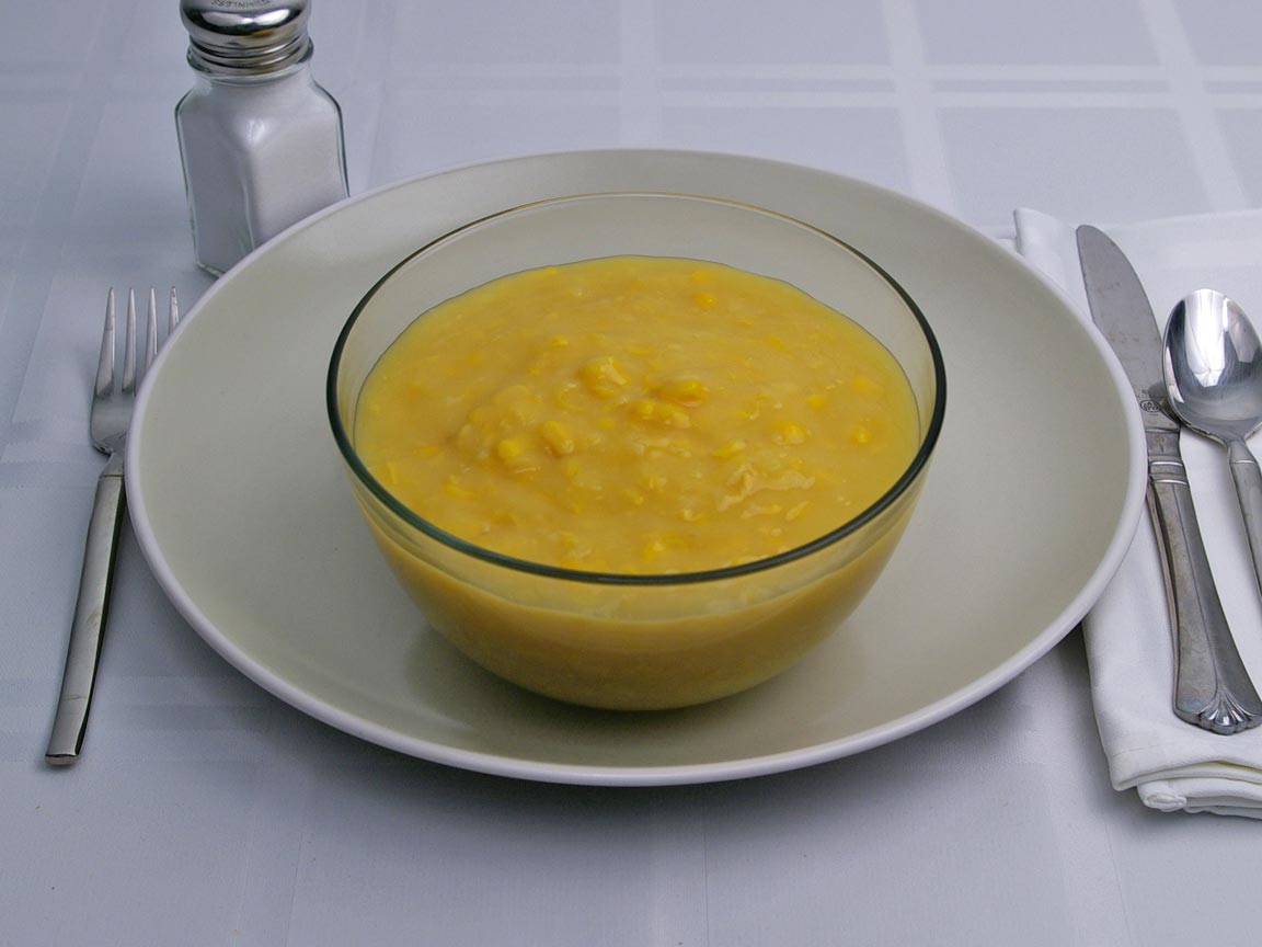 Calories in 2.5 cup(s) of Creamed Corn - Canned