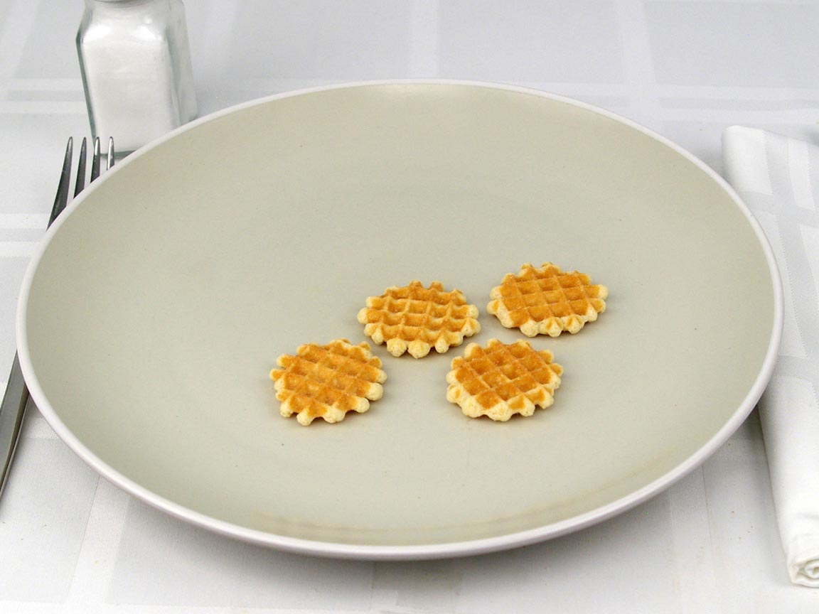 Calories in 4 piece(s) of Mini Belgian Waffles