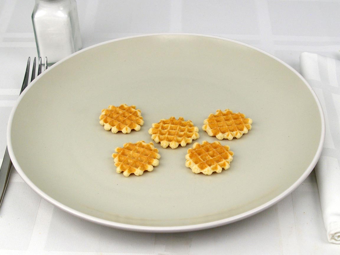 Calories in 5 piece(s) of Mini Belgian Waffles