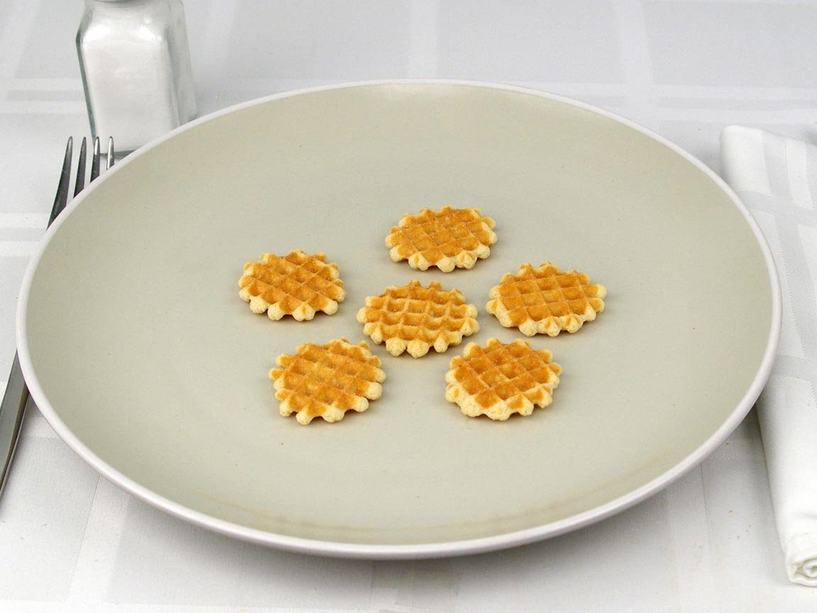 Calories in 6 piece(s) of Mini Belgian Waffles