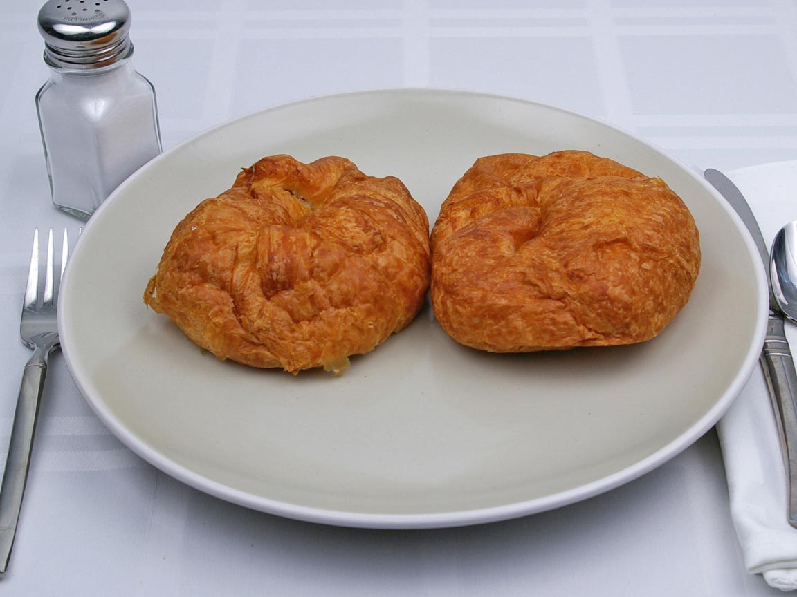 Calories in 4 croissant(s) of Butter Croissant