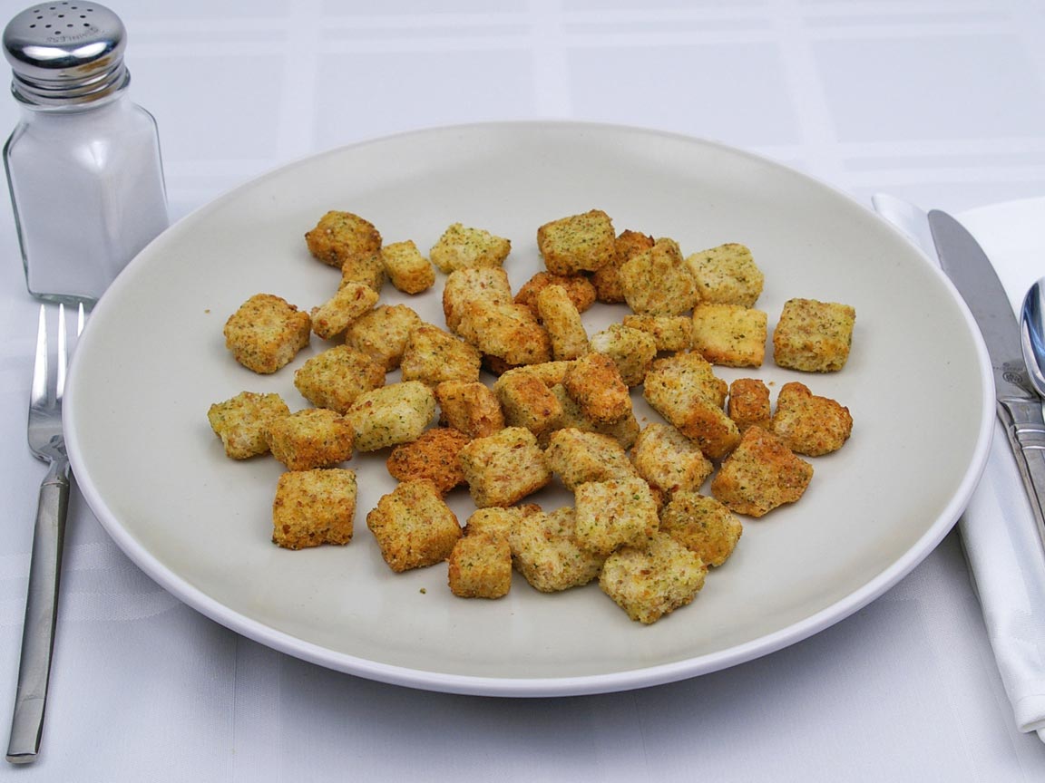 Calories in 1.83 cup(s) of Croutons - Seasoned