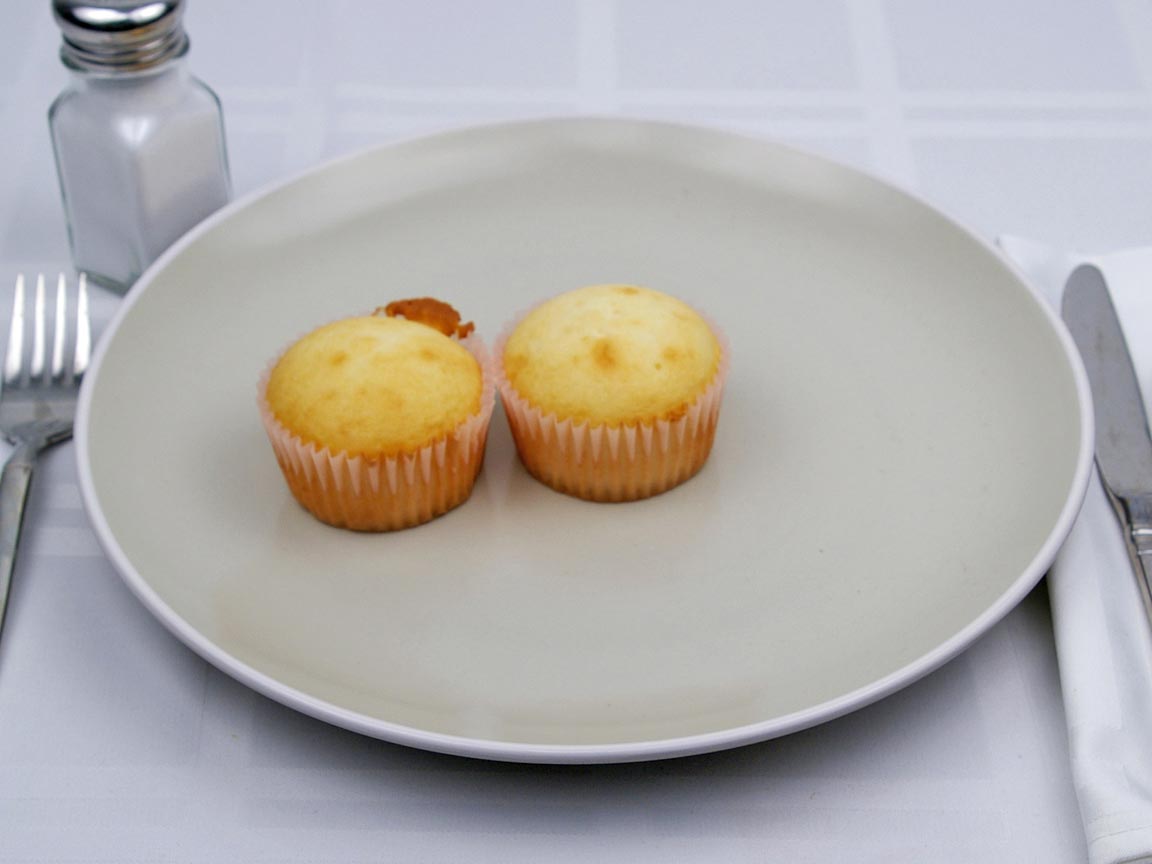 Calories in 2 cupcake(s) of Vanilla Cupcake - Plain - Avg