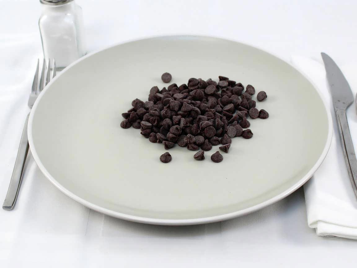 Calories in 84 grams of Dark Chocolate Chips