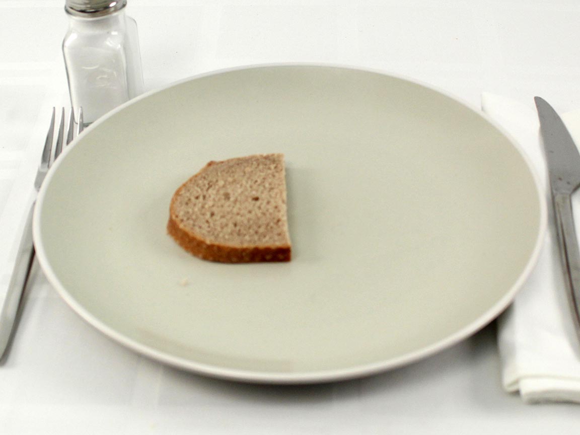 Calories in 0.5 slice(s) of Dark Rye Bread