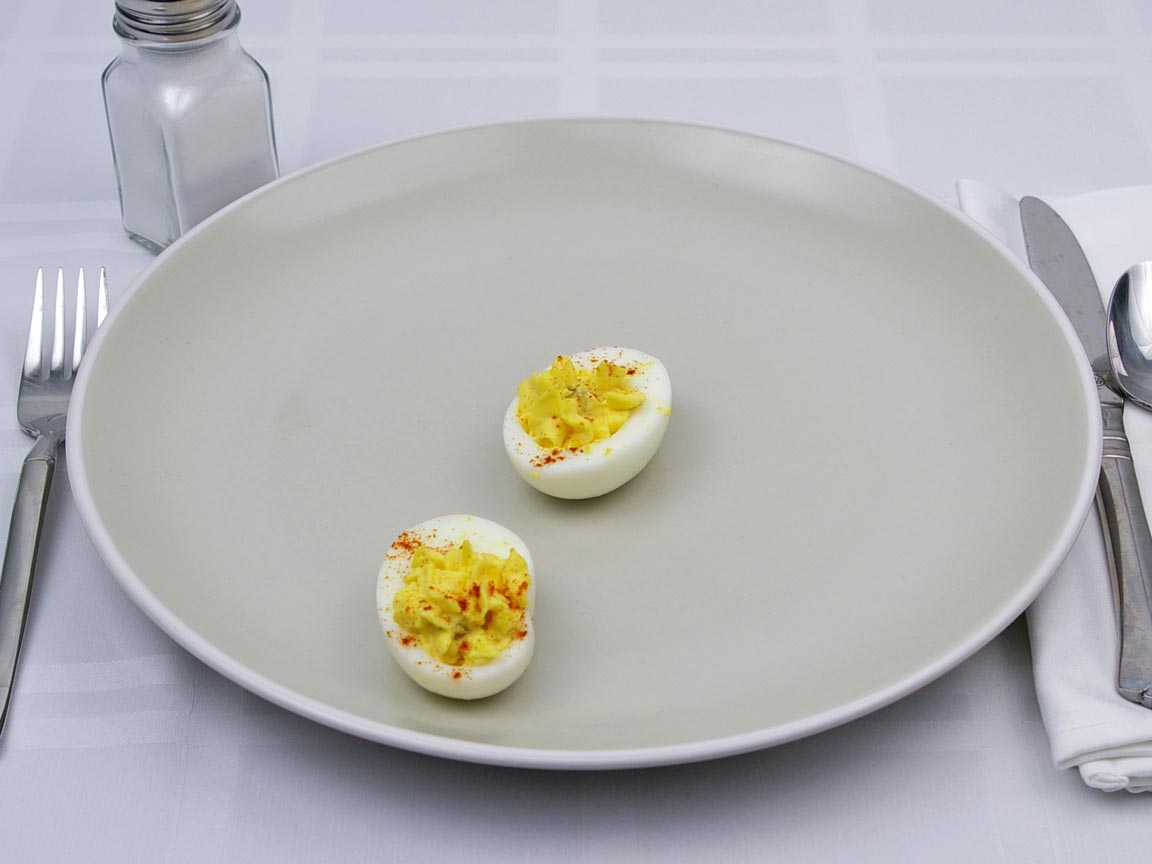 Calories in 1 egg(s) of Deviled Egg - Avg